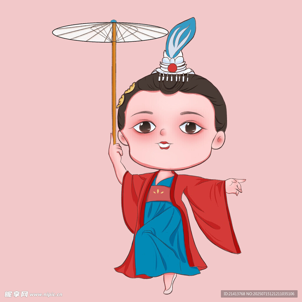 古风持伞卡通小公子