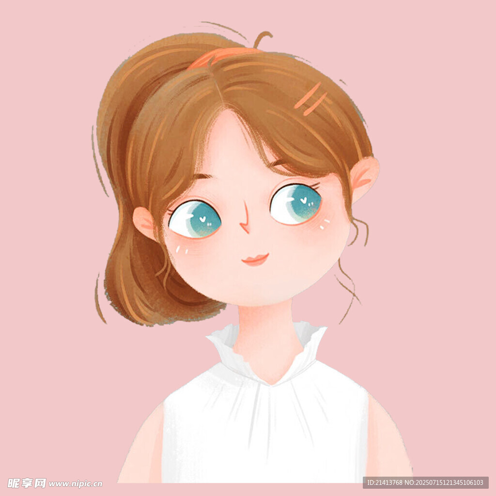 可爱短发女孩头像
