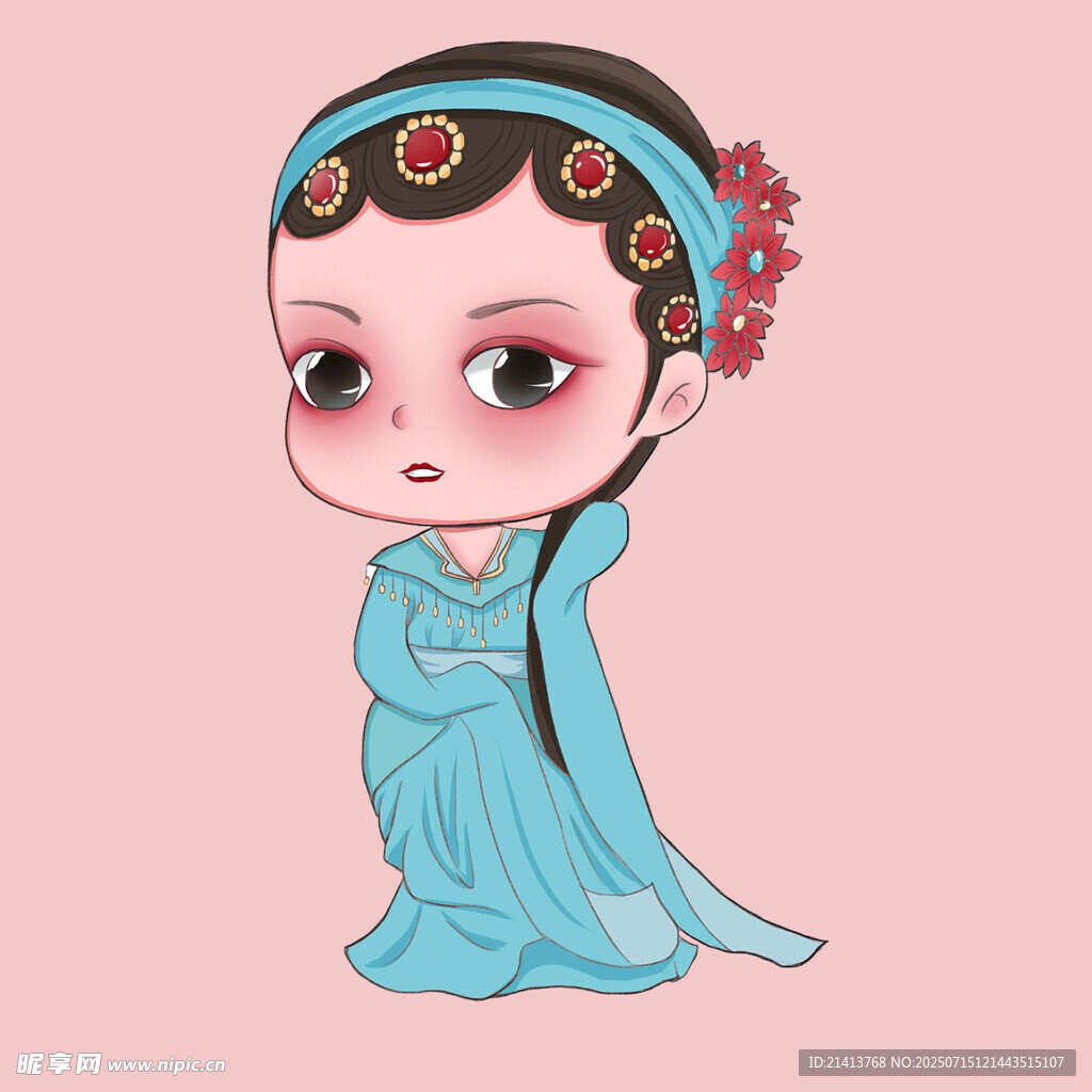 京剧风可爱少女形象