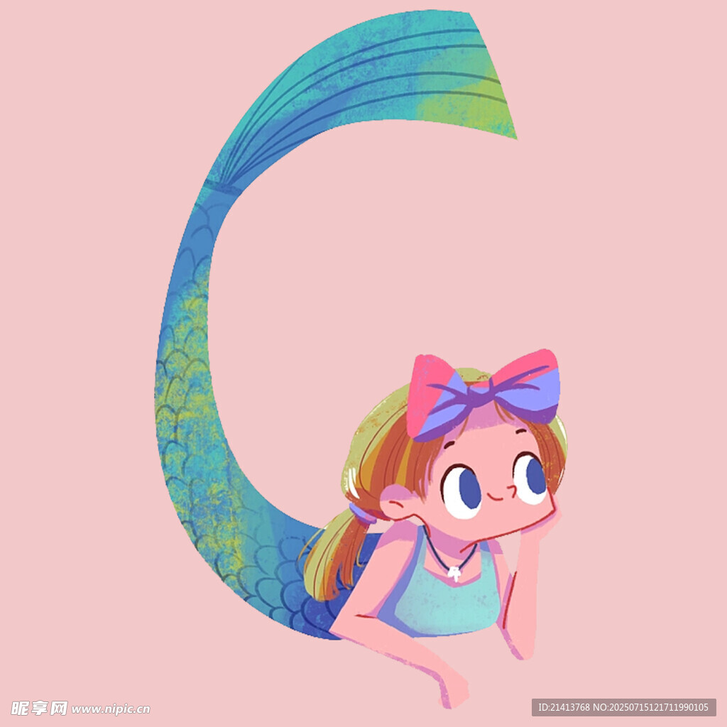 可爱小美人鱼的梦幻形象