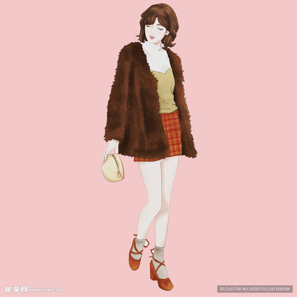 时尚女士穿搭展示