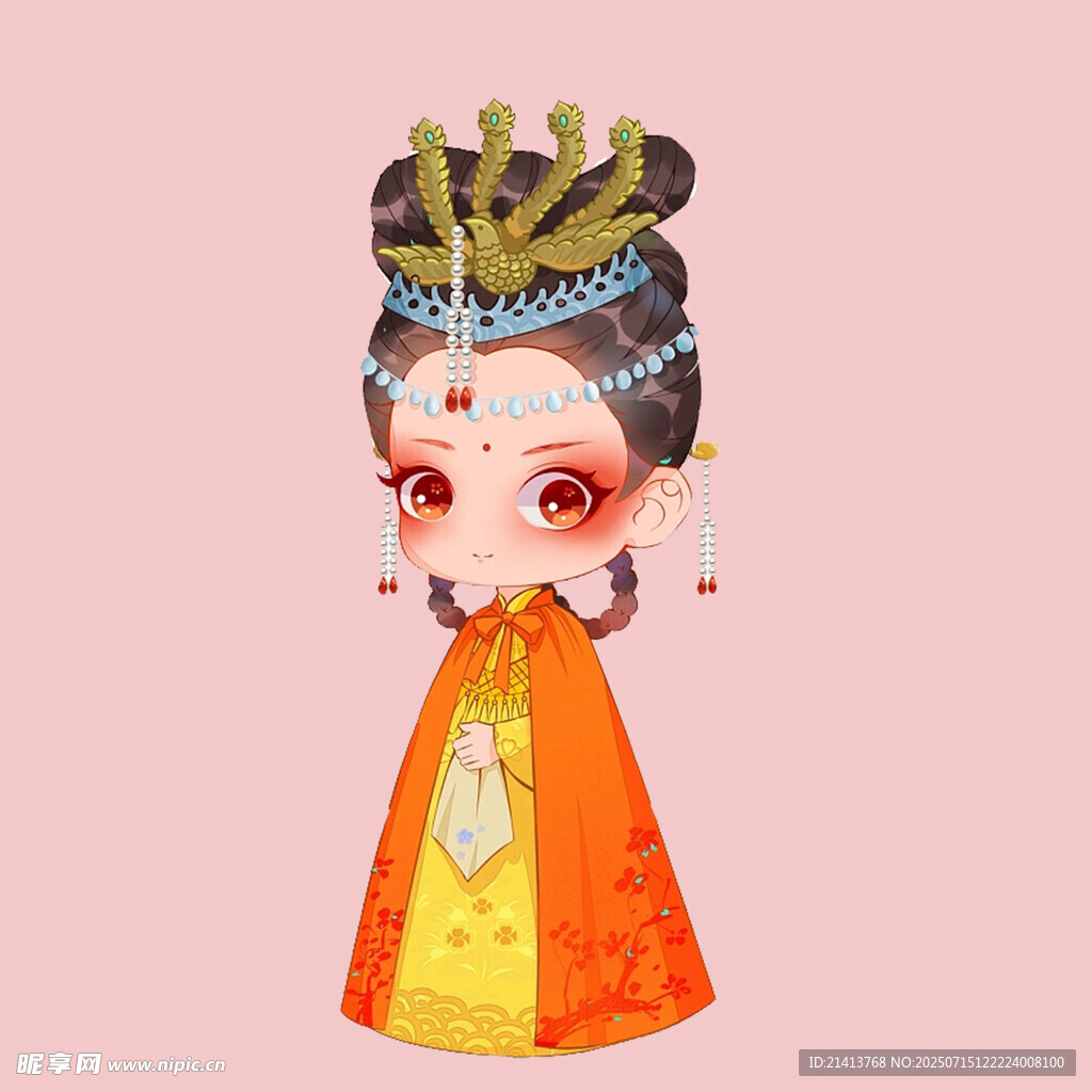 古风华丽服饰卡通人物形象