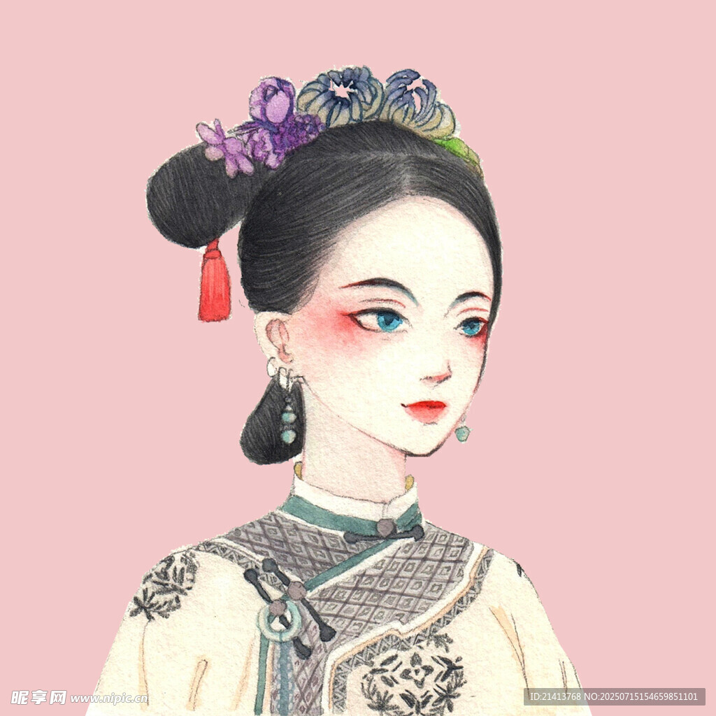 古风佳人  典雅发饰与妆容