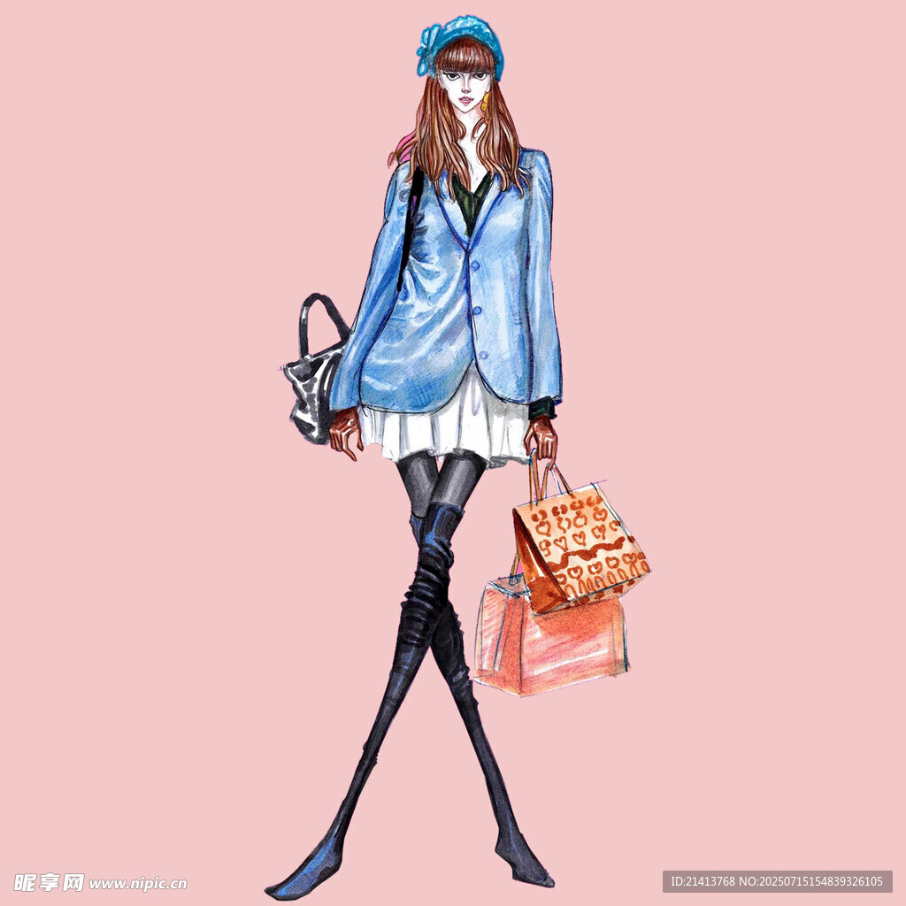 时尚女郎手提多款精美包包