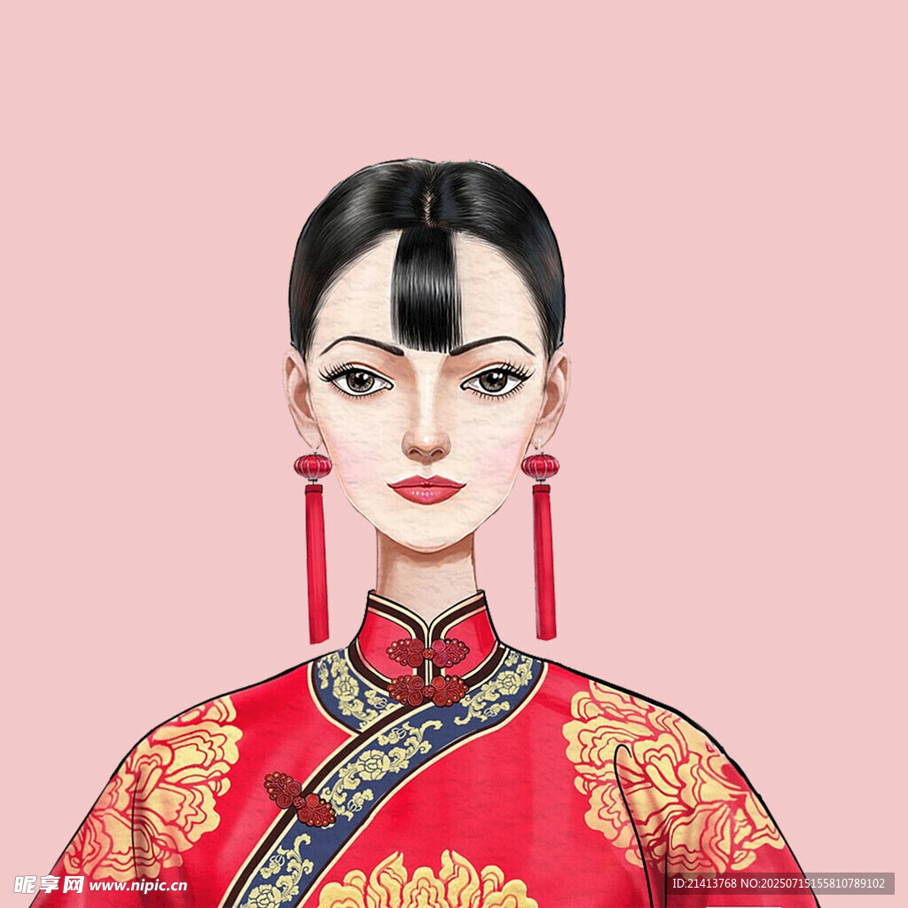 古典旗袍女子优雅形象