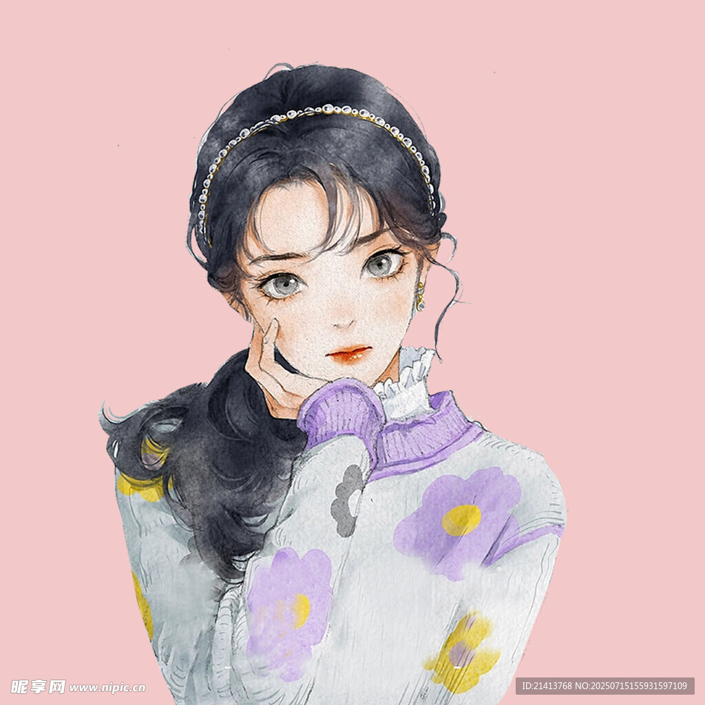 古风少女与黑猫