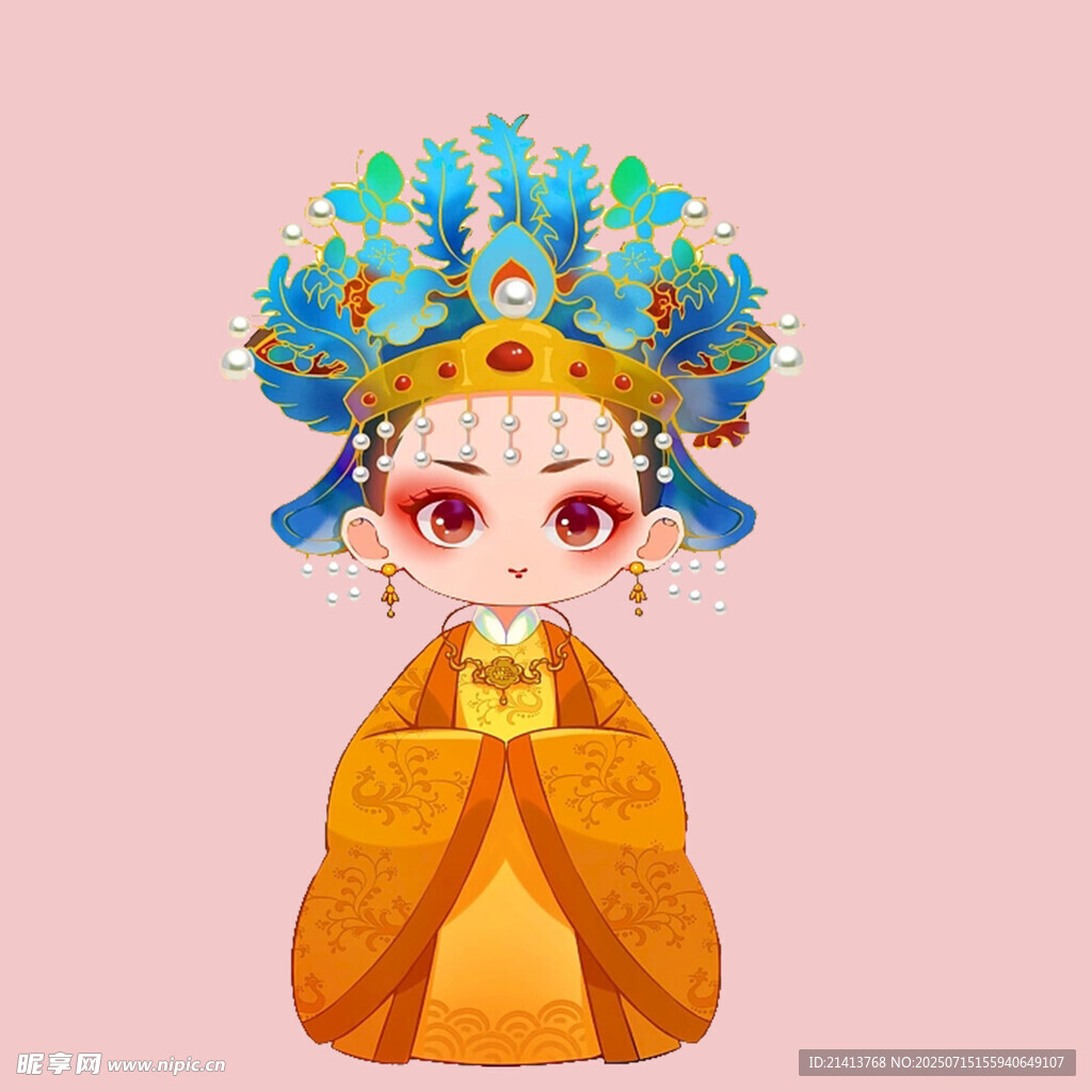 京剧风卡通少女形象