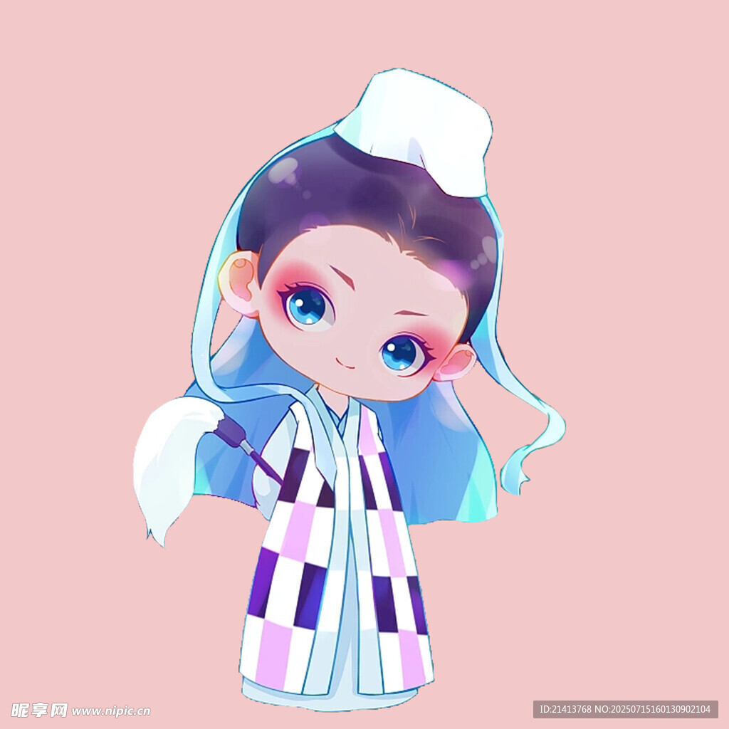 可爱古风卡通少女形象