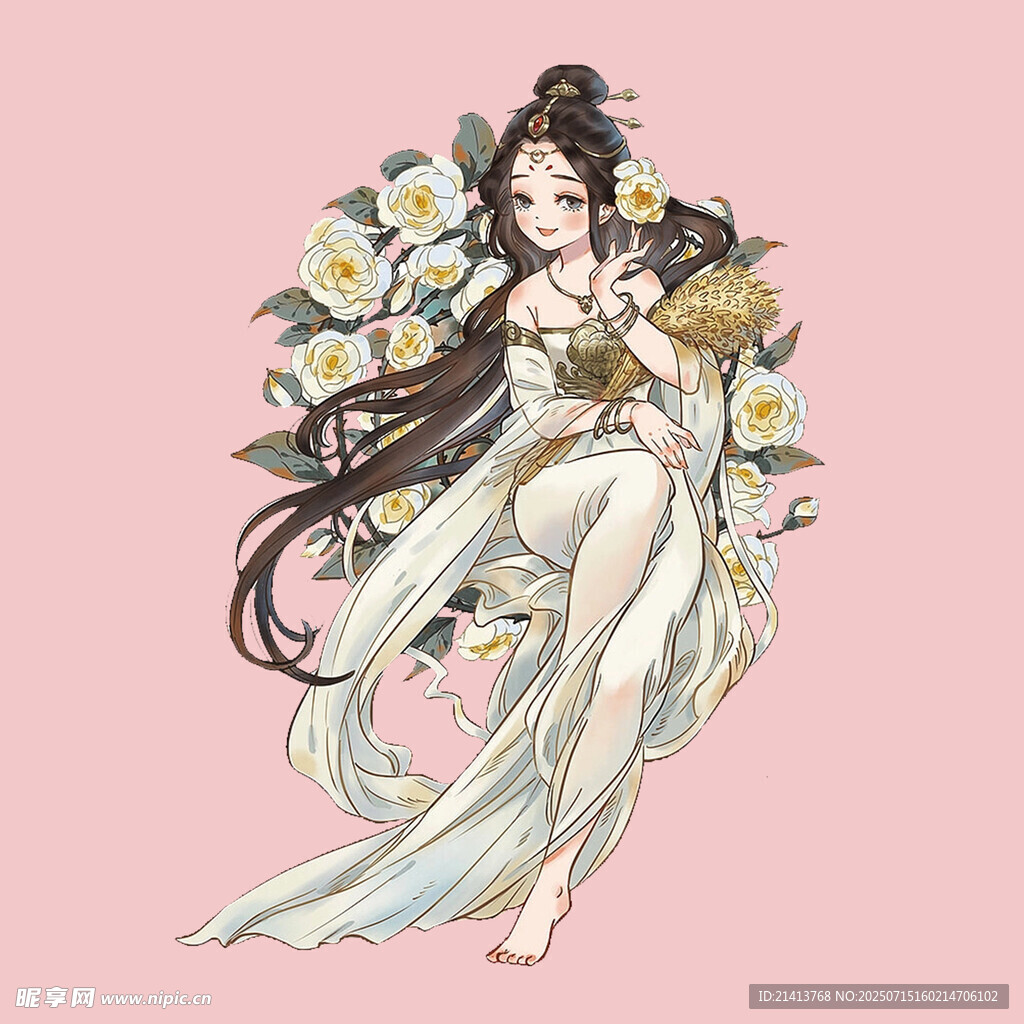 古风仙女插画  优雅动人