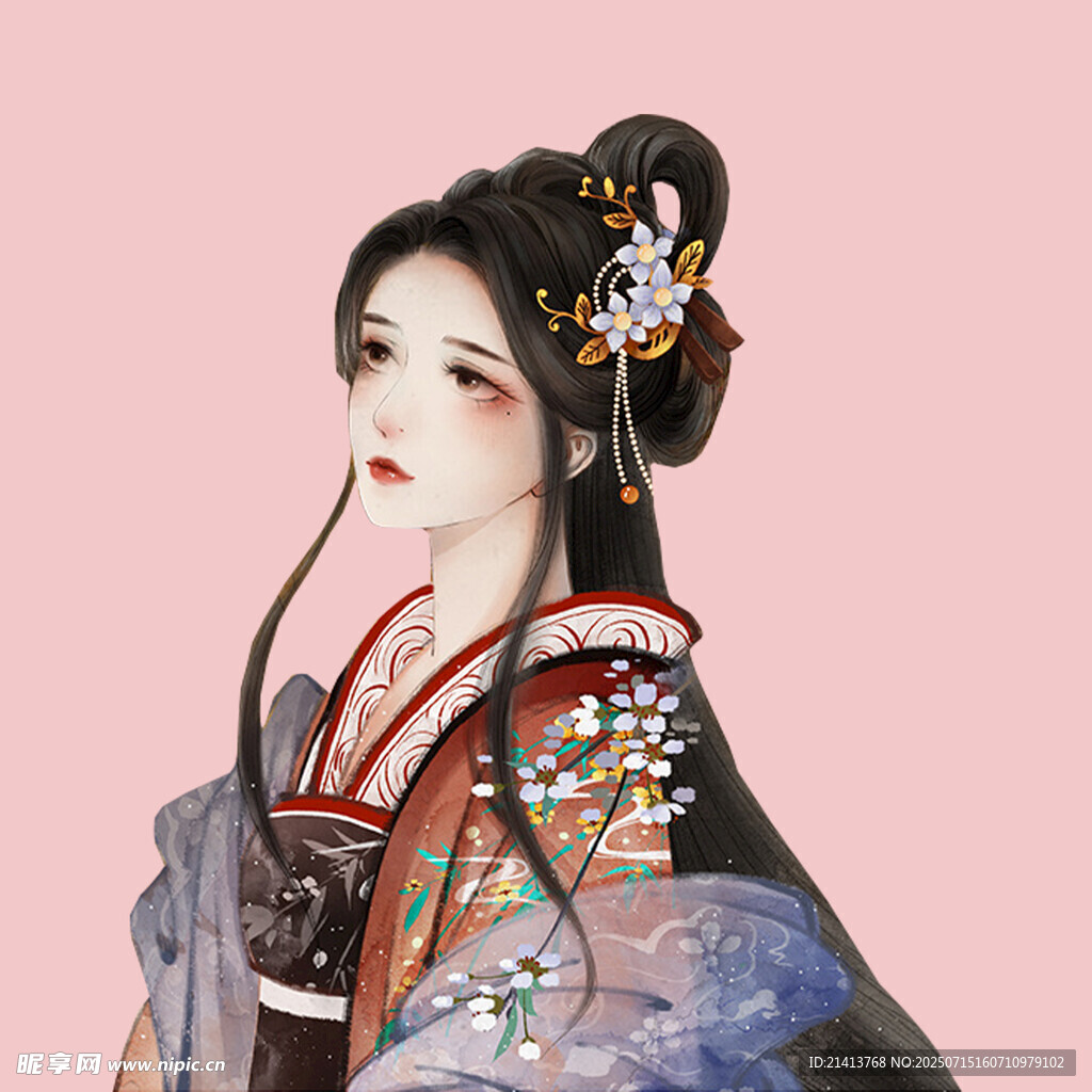 古风汉服女子  典雅妆容造型
