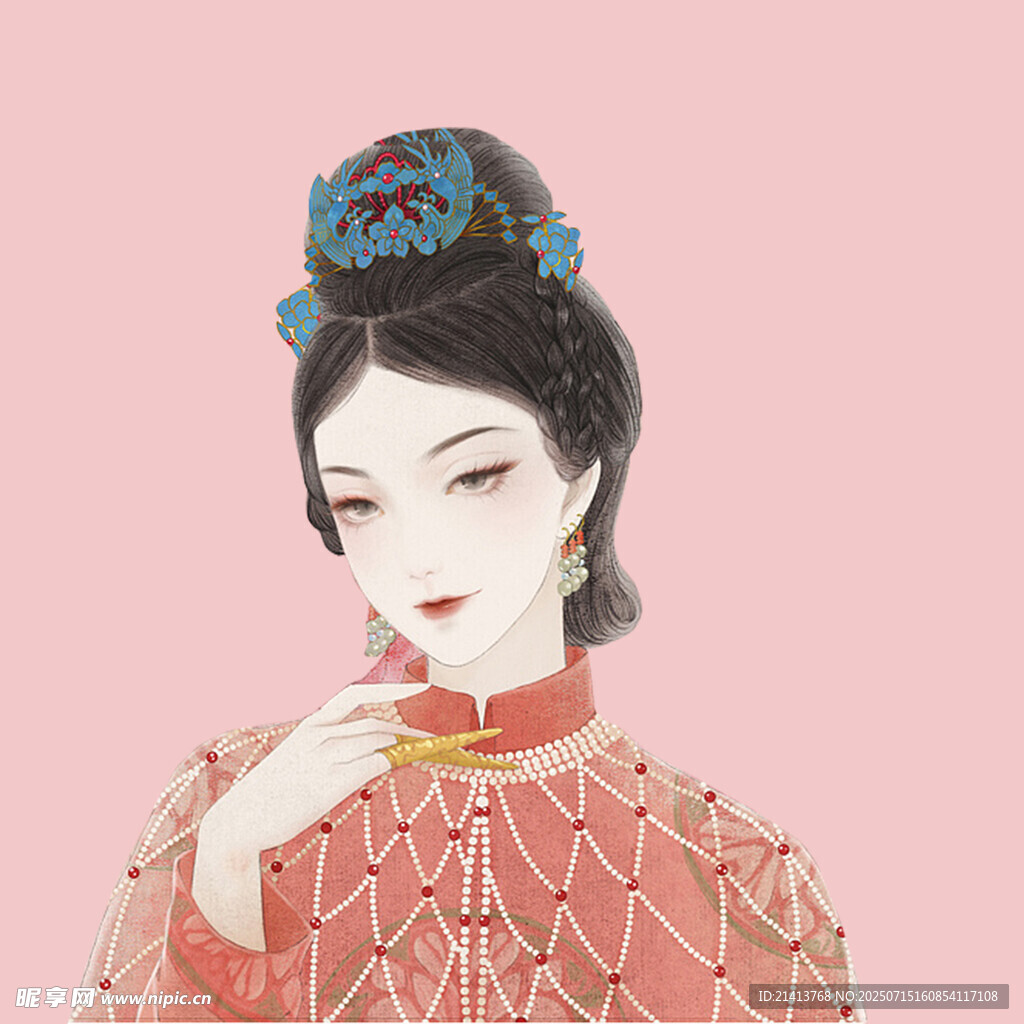古典优雅的中式美人形象