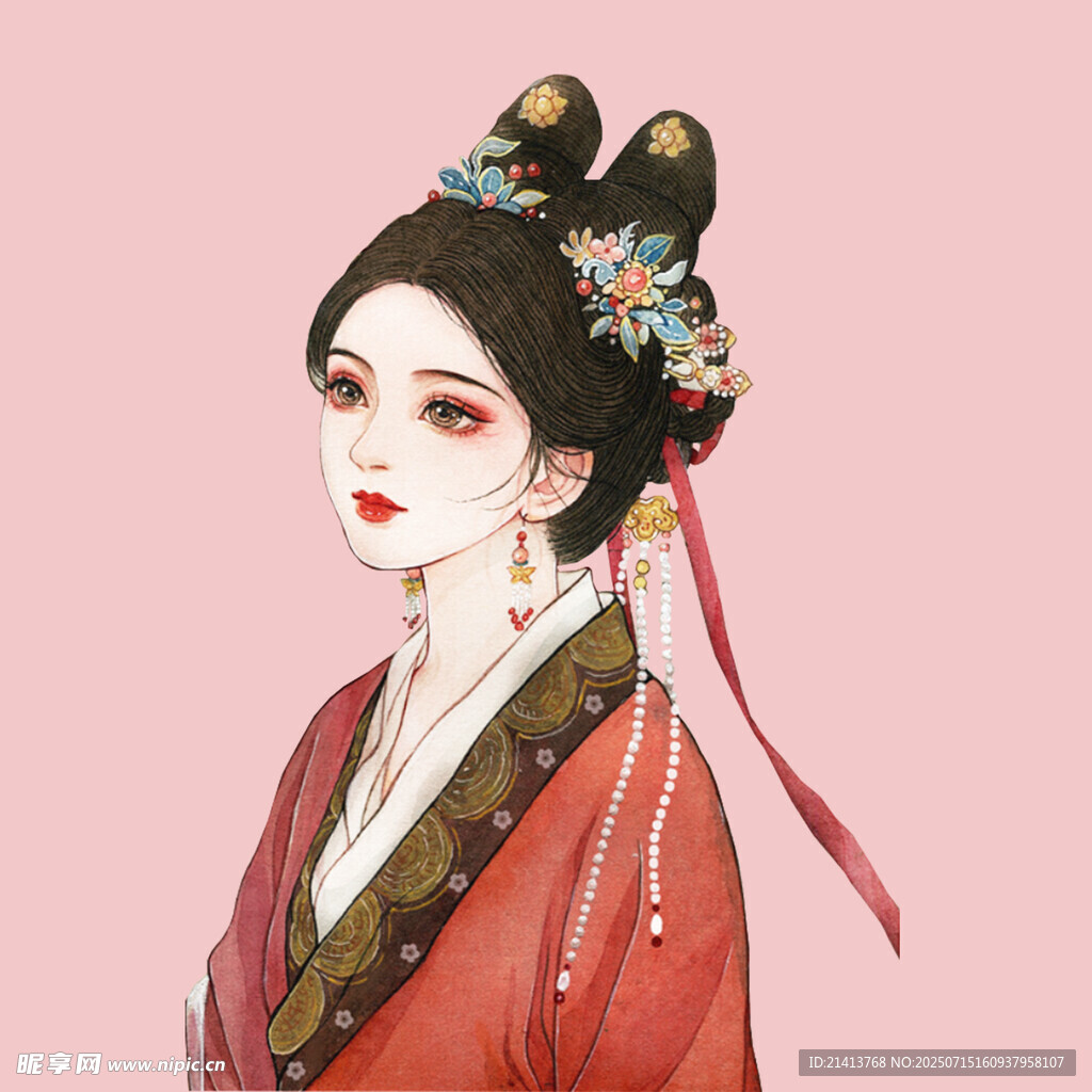 古风汉服女子优雅扮相