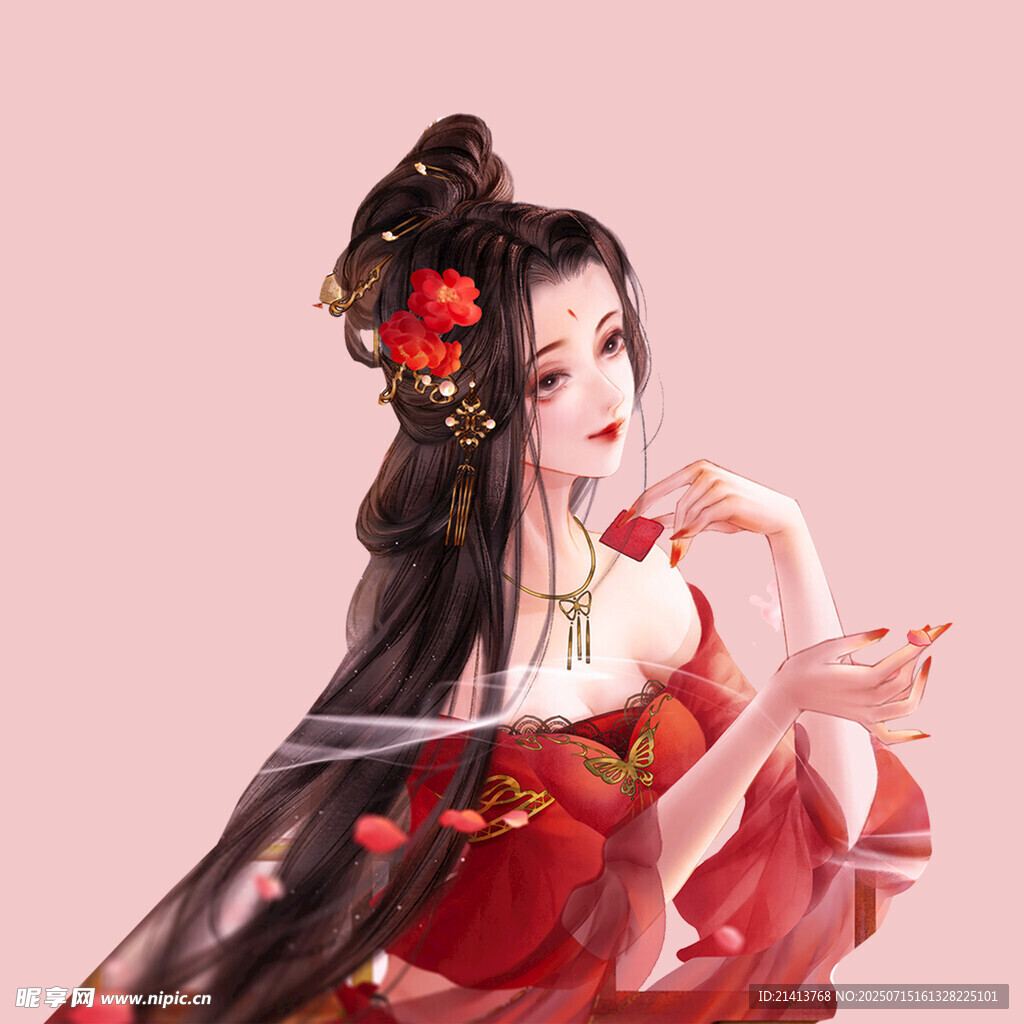古风红衣佳人  尽显温婉气质