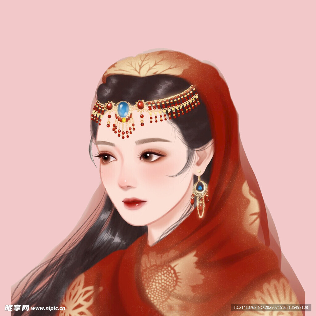西域风情女子华丽装扮