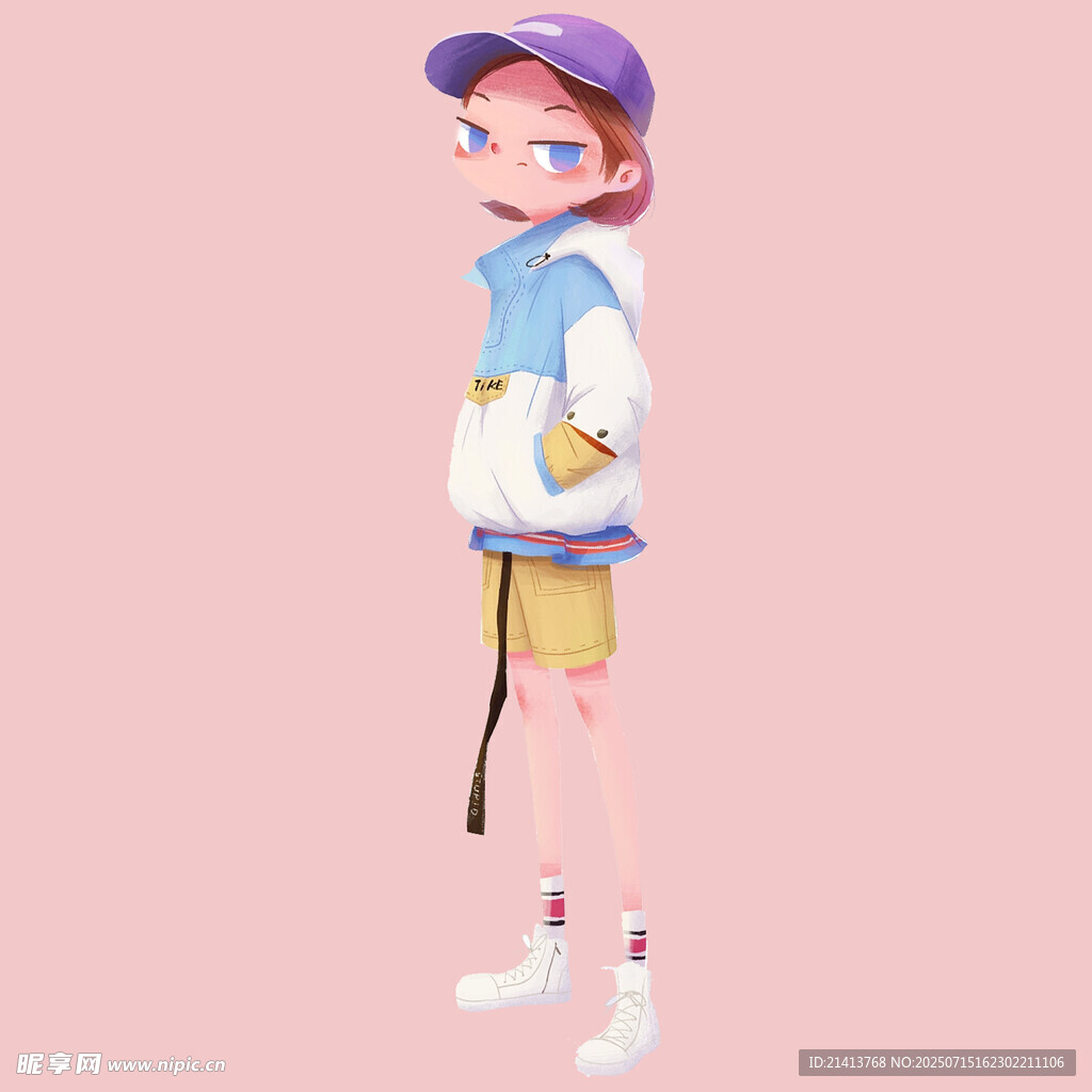 时尚卡通少女形象展示
