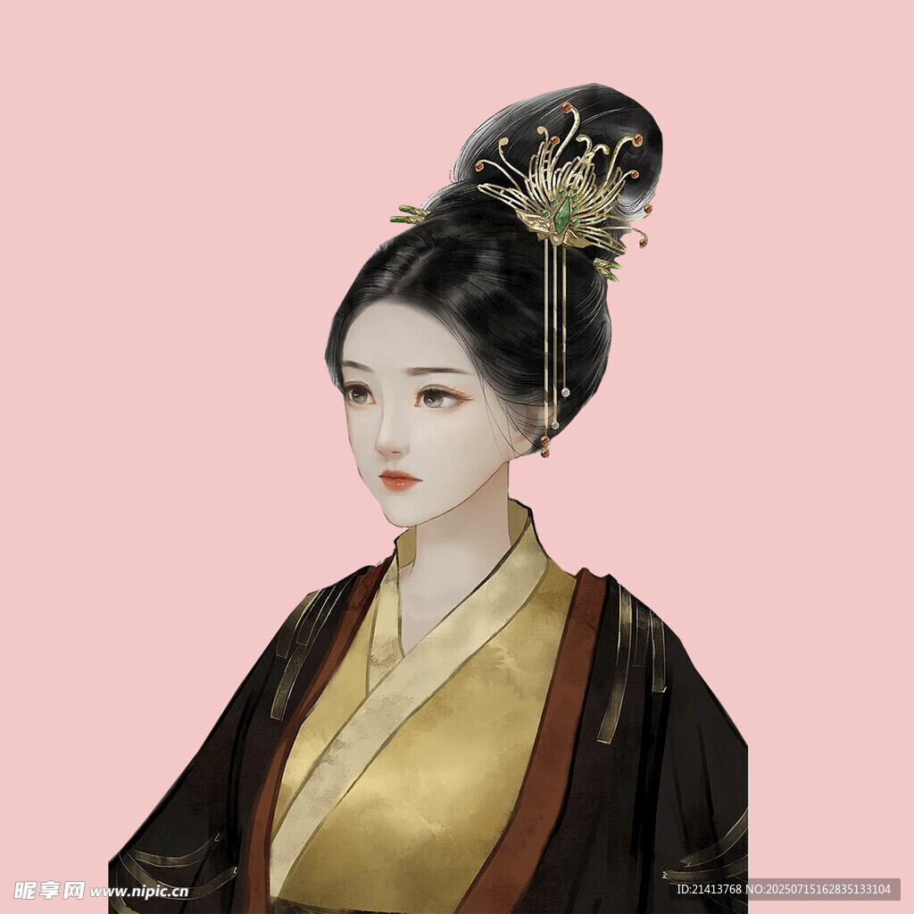 古风女子典雅汉服造型