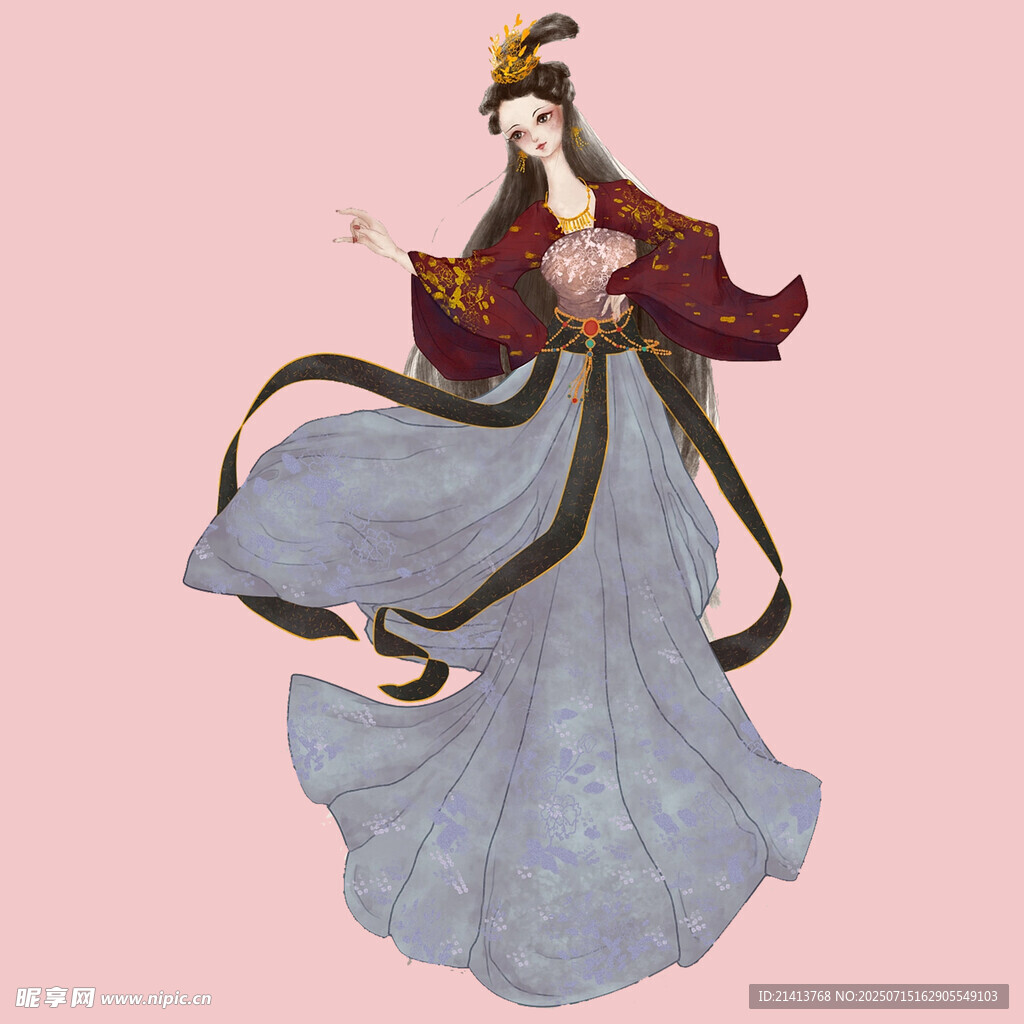 古典舞女优雅起舞