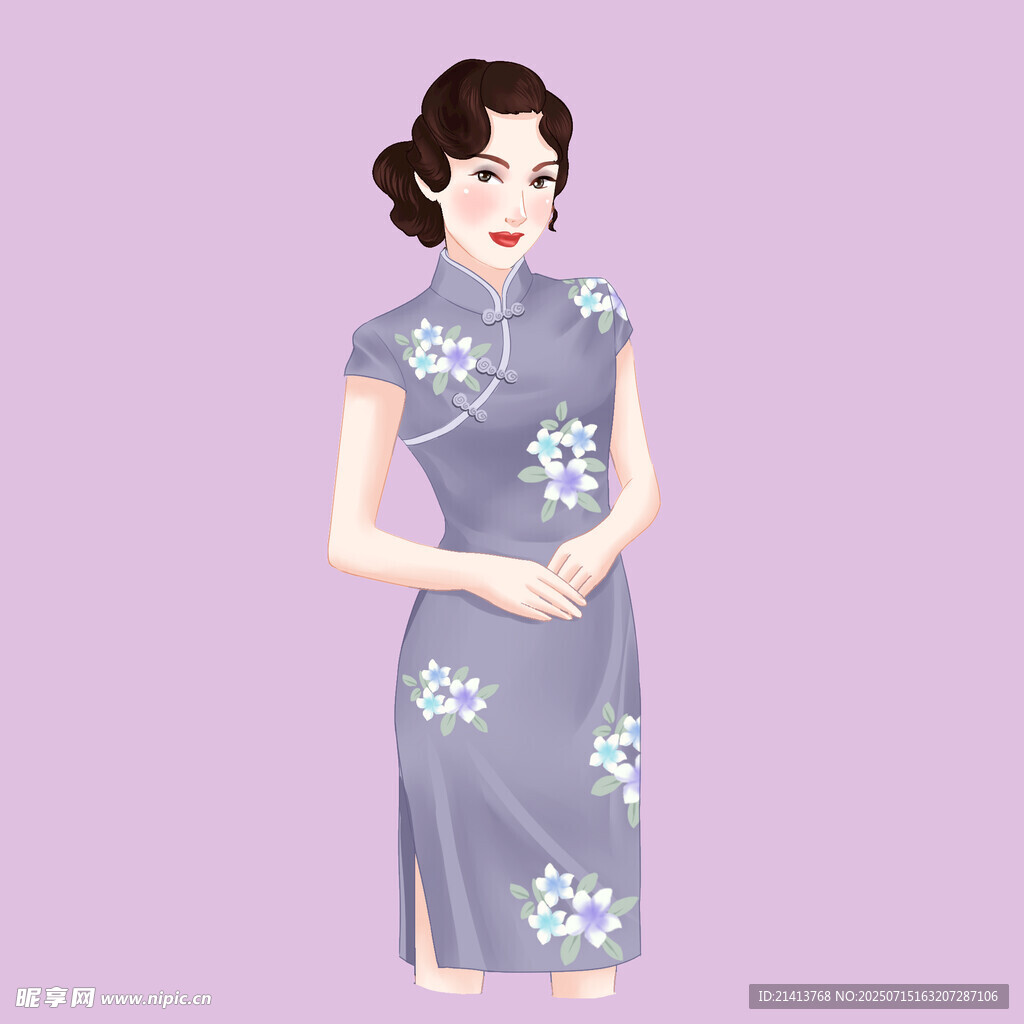 优雅旗袍女子形象展示
