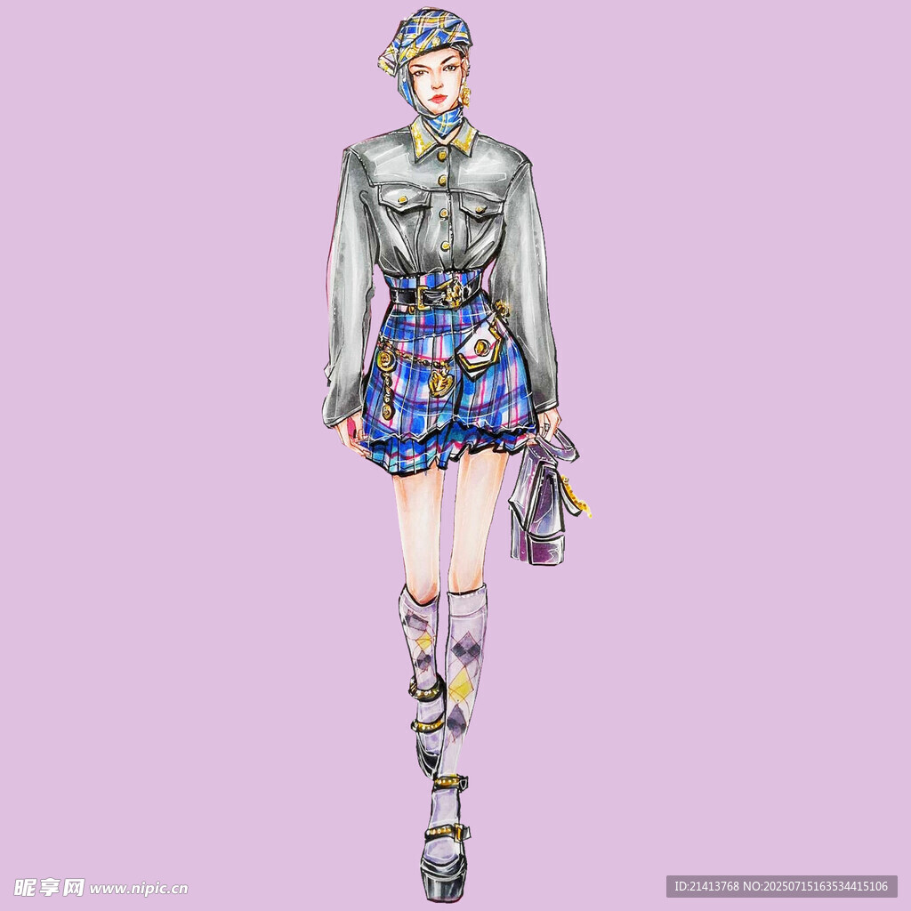 时尚前卫女性服饰设计图