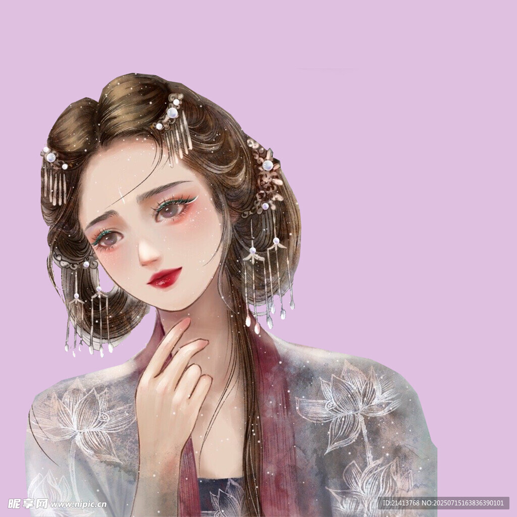 复古优雅的古典风女子