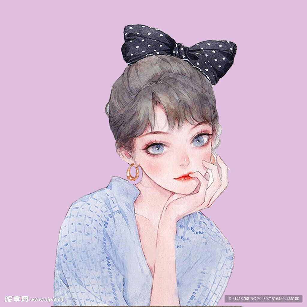戴蝴蝶结的梦幻少女