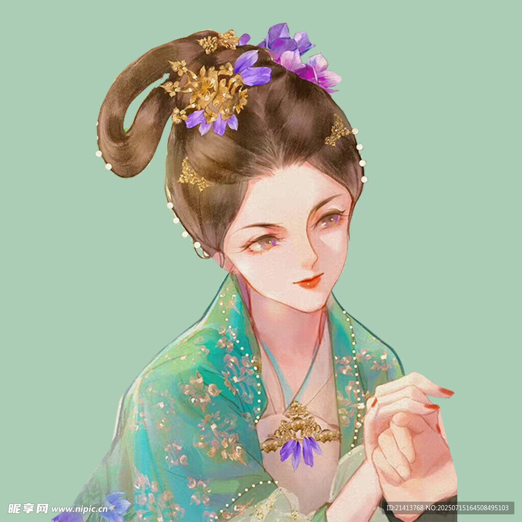 古风佳人  簪花罗裳展温婉
