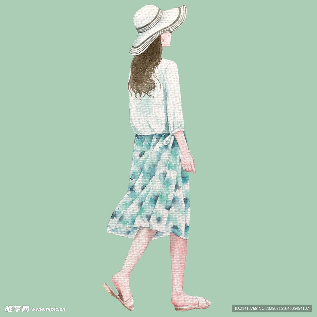 夏日清新风女士穿搭展示