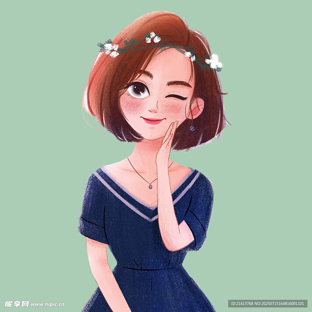 俏皮女孩的甜美瞬间
