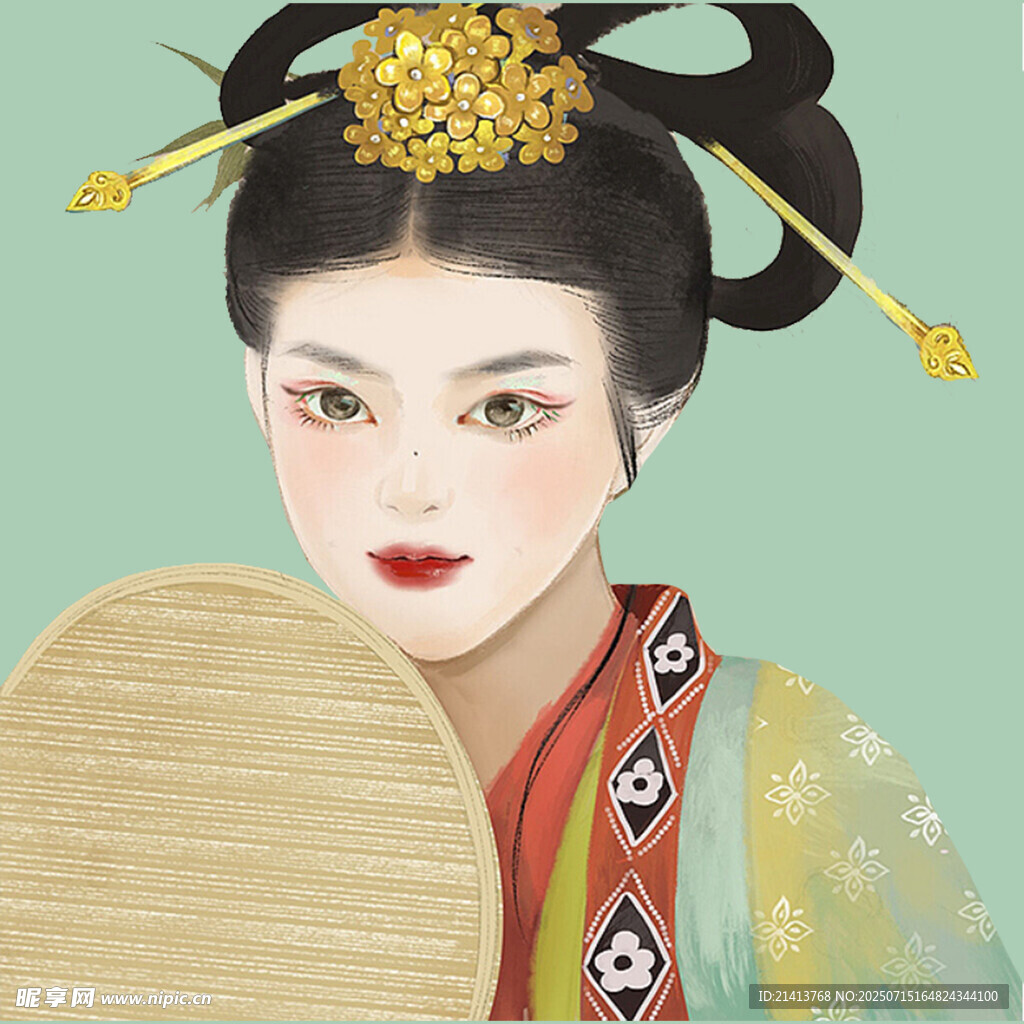 古风佳人持扇  典雅装扮