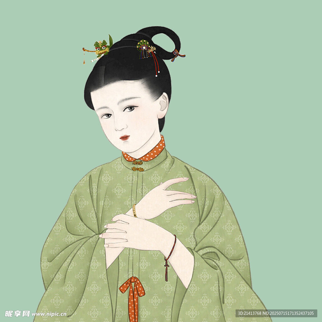 古风女子着传统服饰