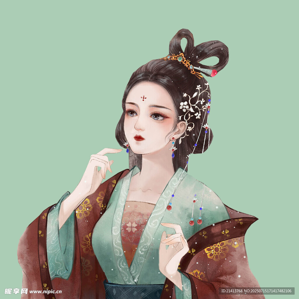 古风汉服女子优雅造型