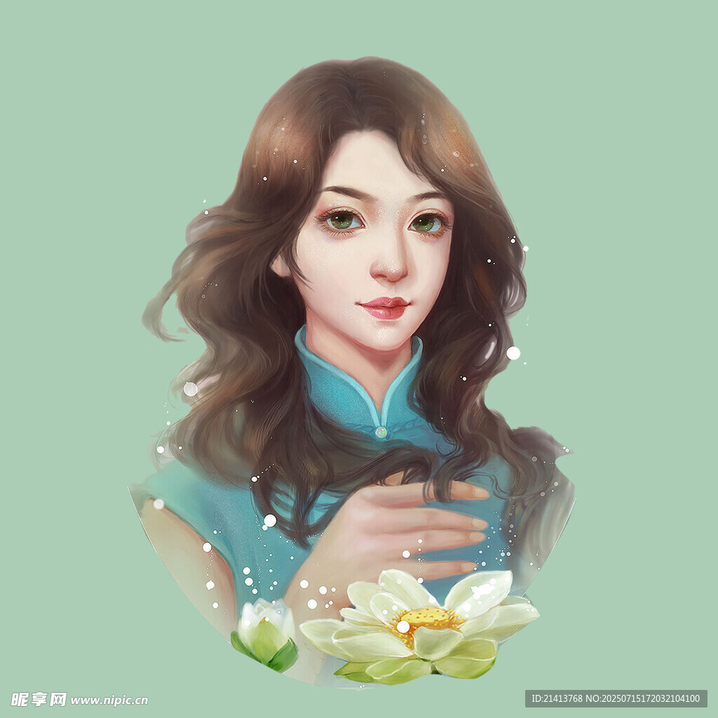 古风旗袍女子优雅形象