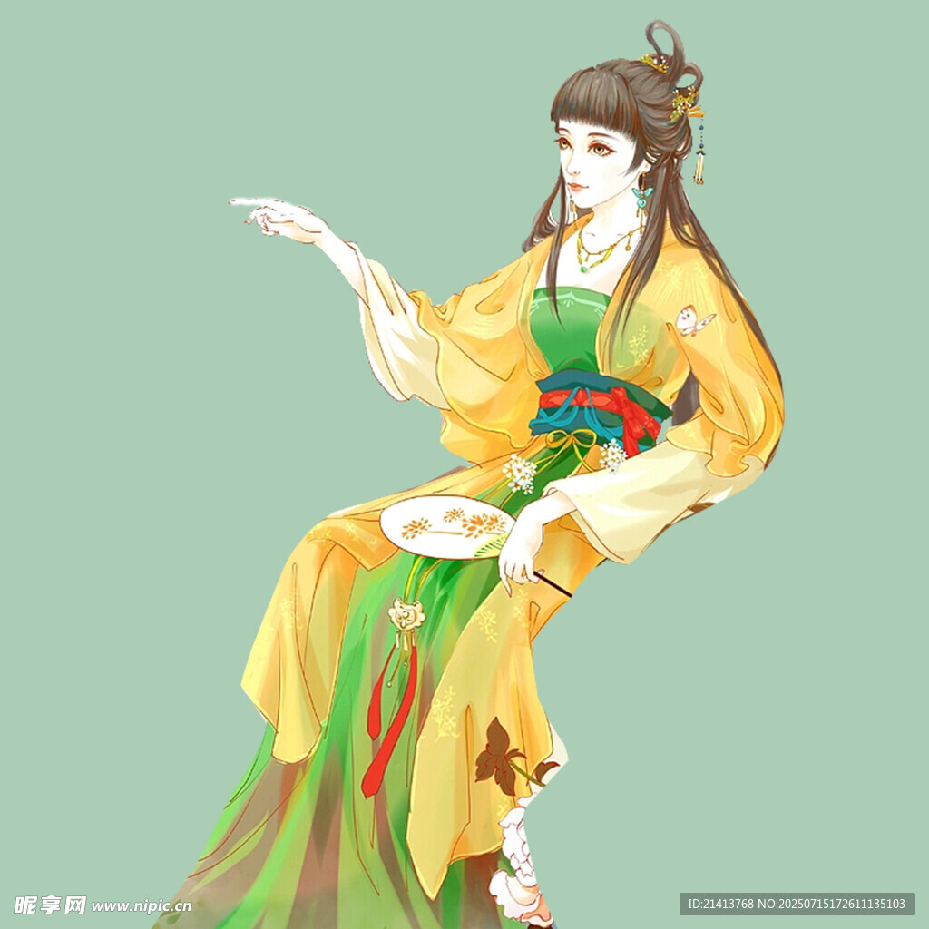 古风女子优雅姿态