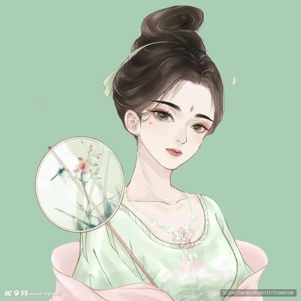 古风持扇佳人