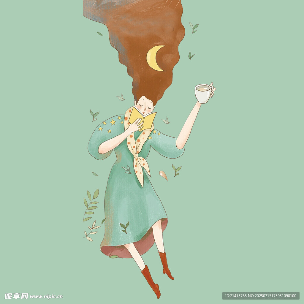 女孩飘飞的奇幻瞬间