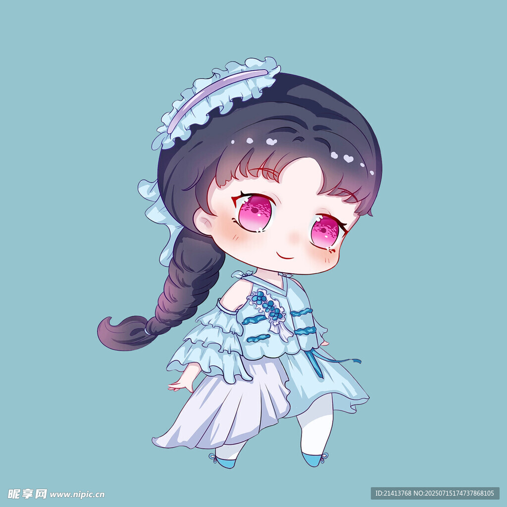 可爱古风卡通女孩形象