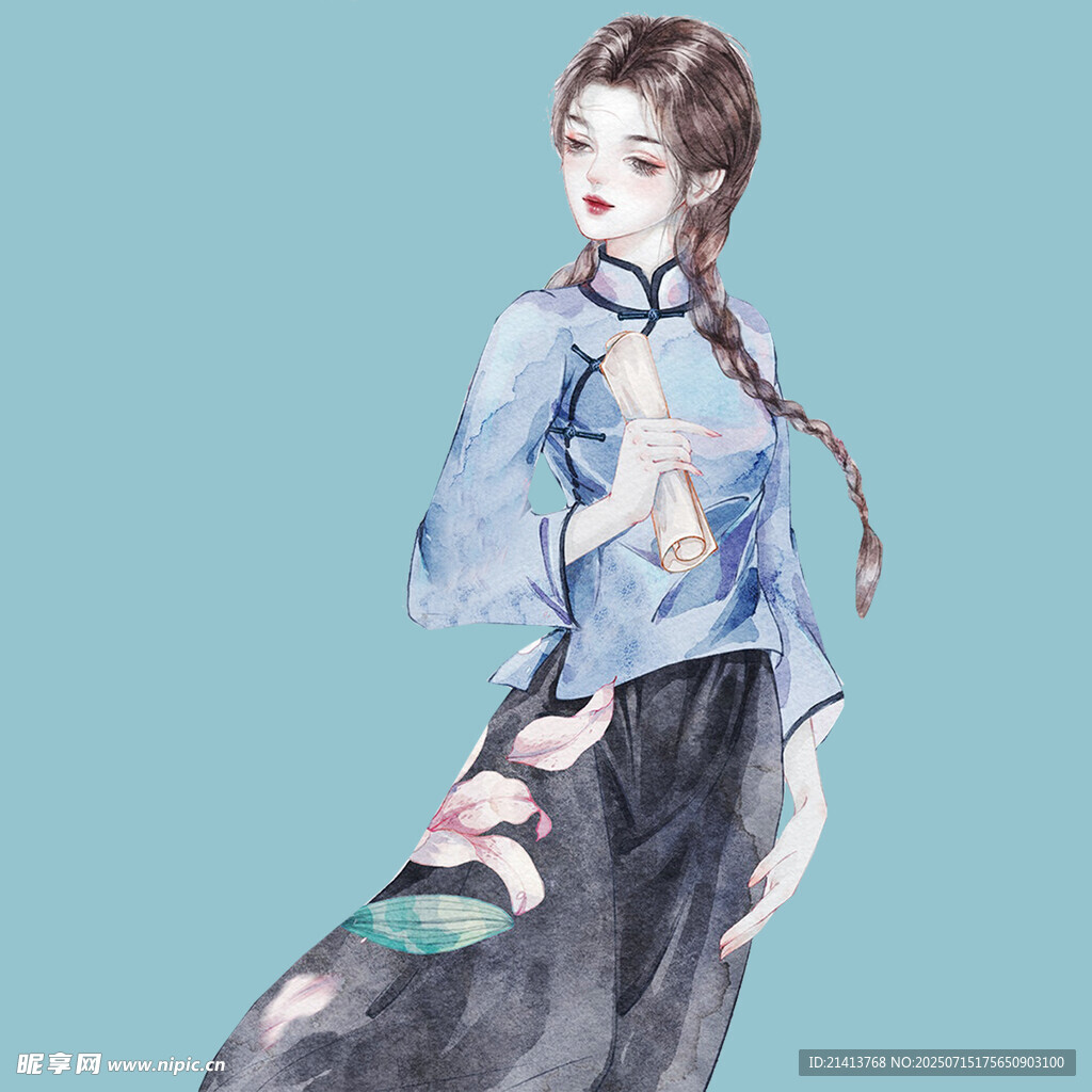 古风女子优雅姿态