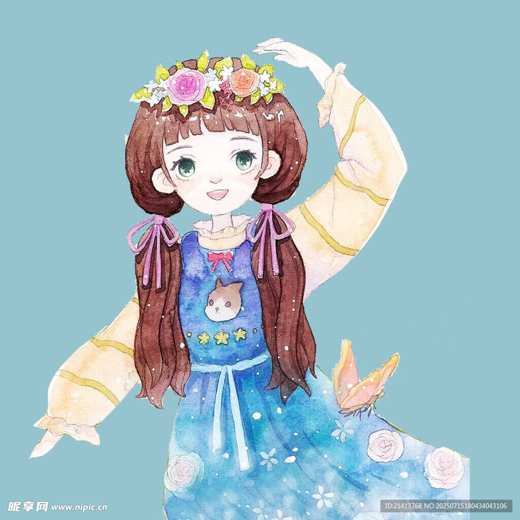 梦幻古风少女翩翩起舞