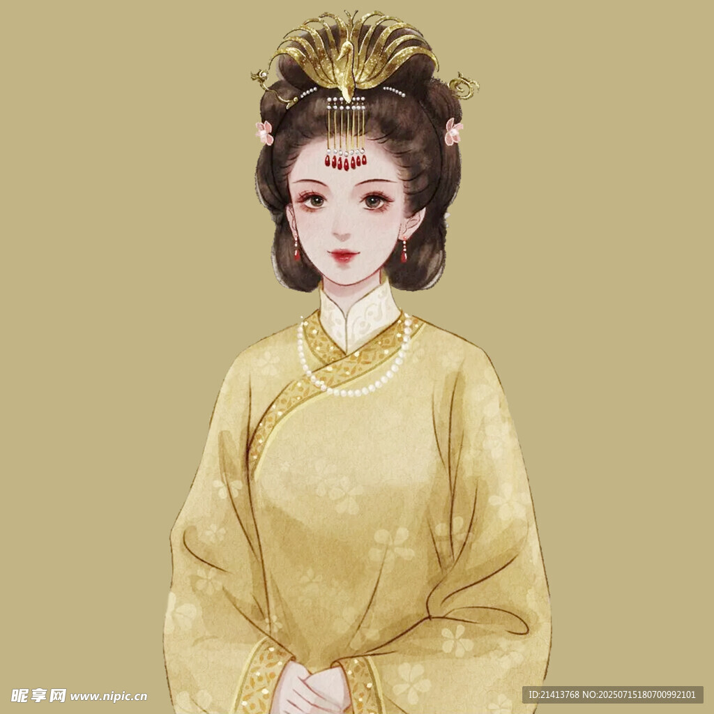 古风女子着传统服饰