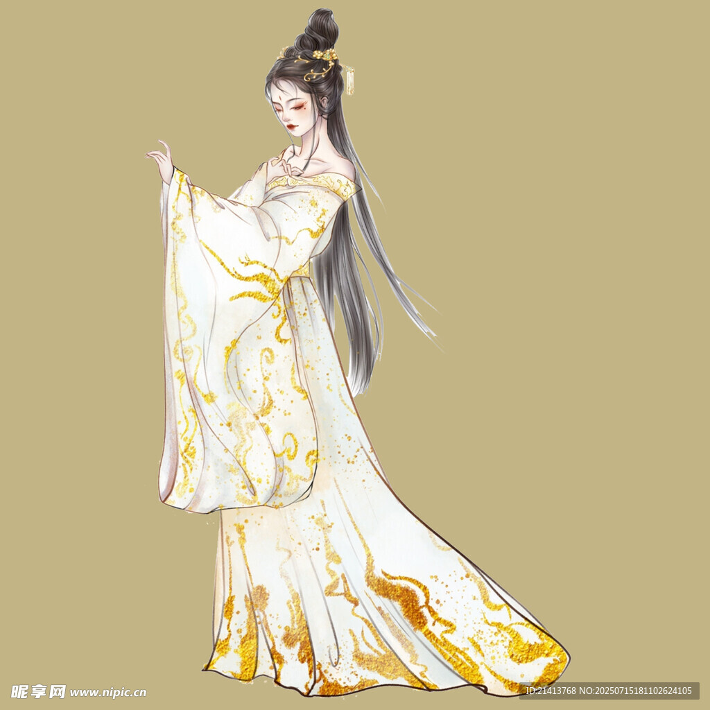 古风飘逸的华丽汉服女子