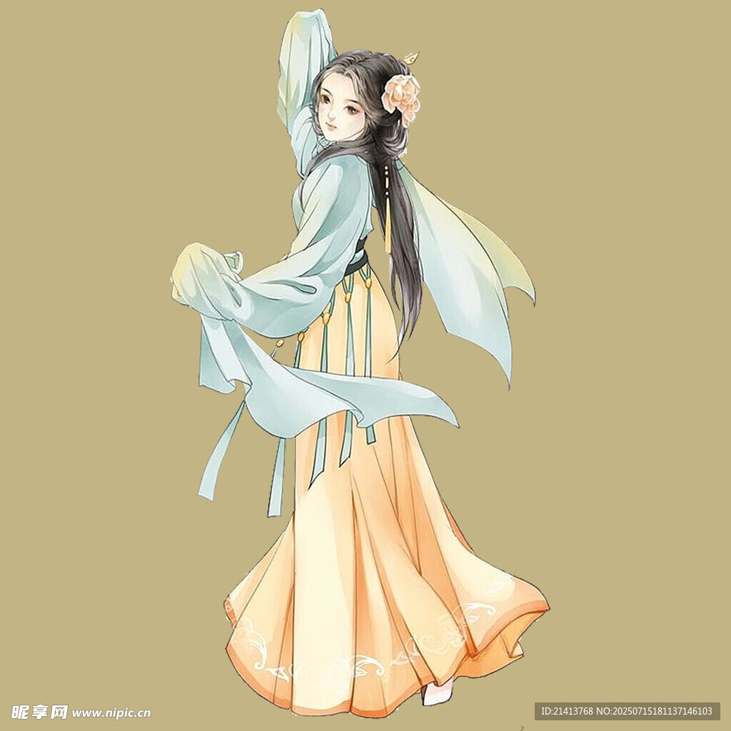 古风飘逸仙女翩翩起舞