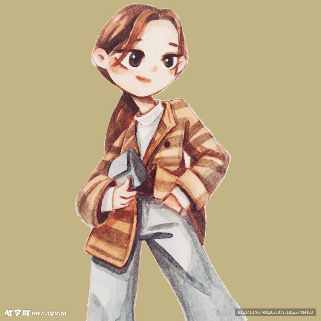 时尚女孩插画形象