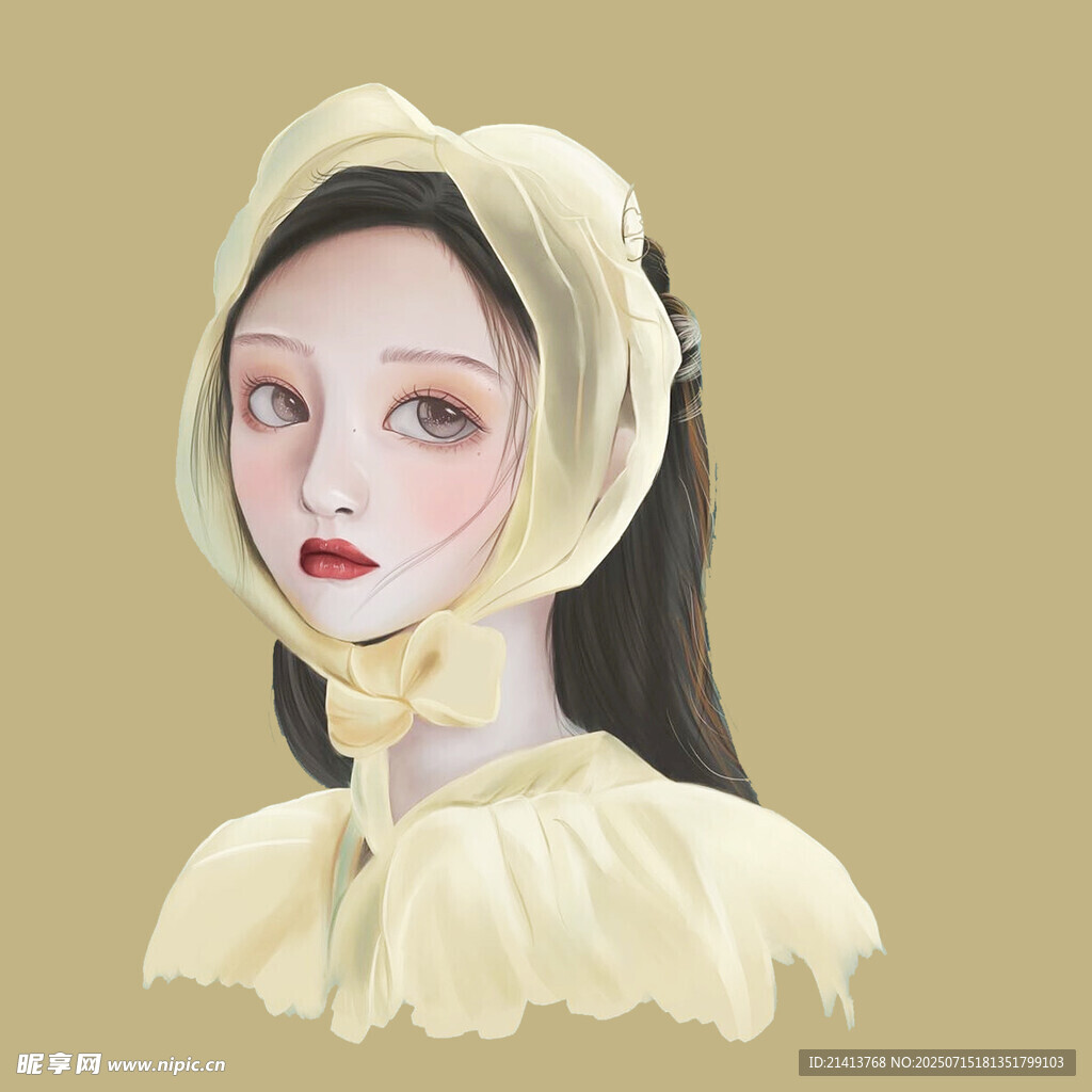 头戴纱巾的女子