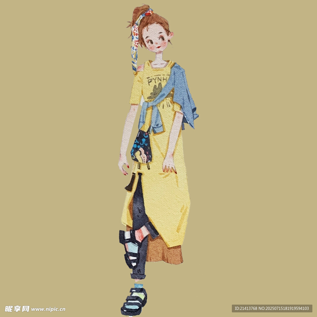 时尚穿搭女孩