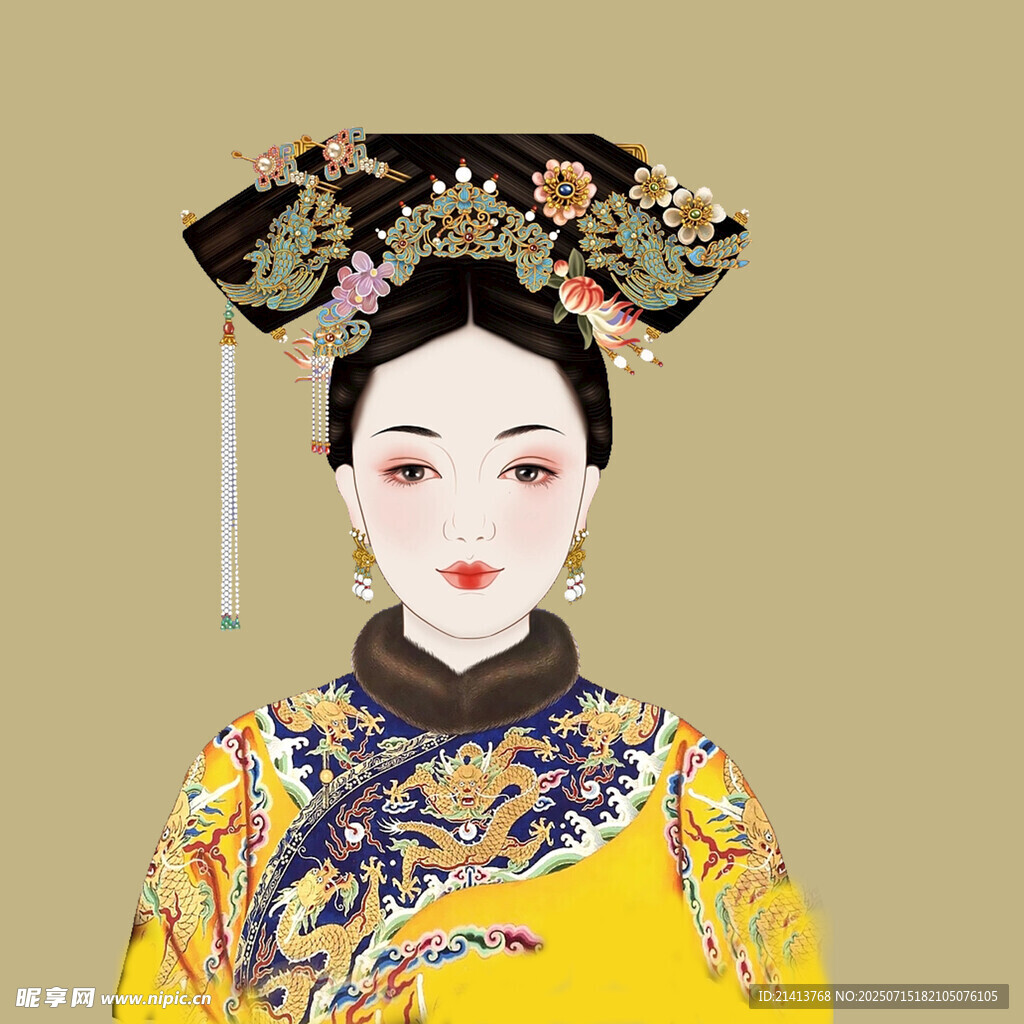 清朝宫廷女子画像