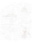 古风建筑线稿图