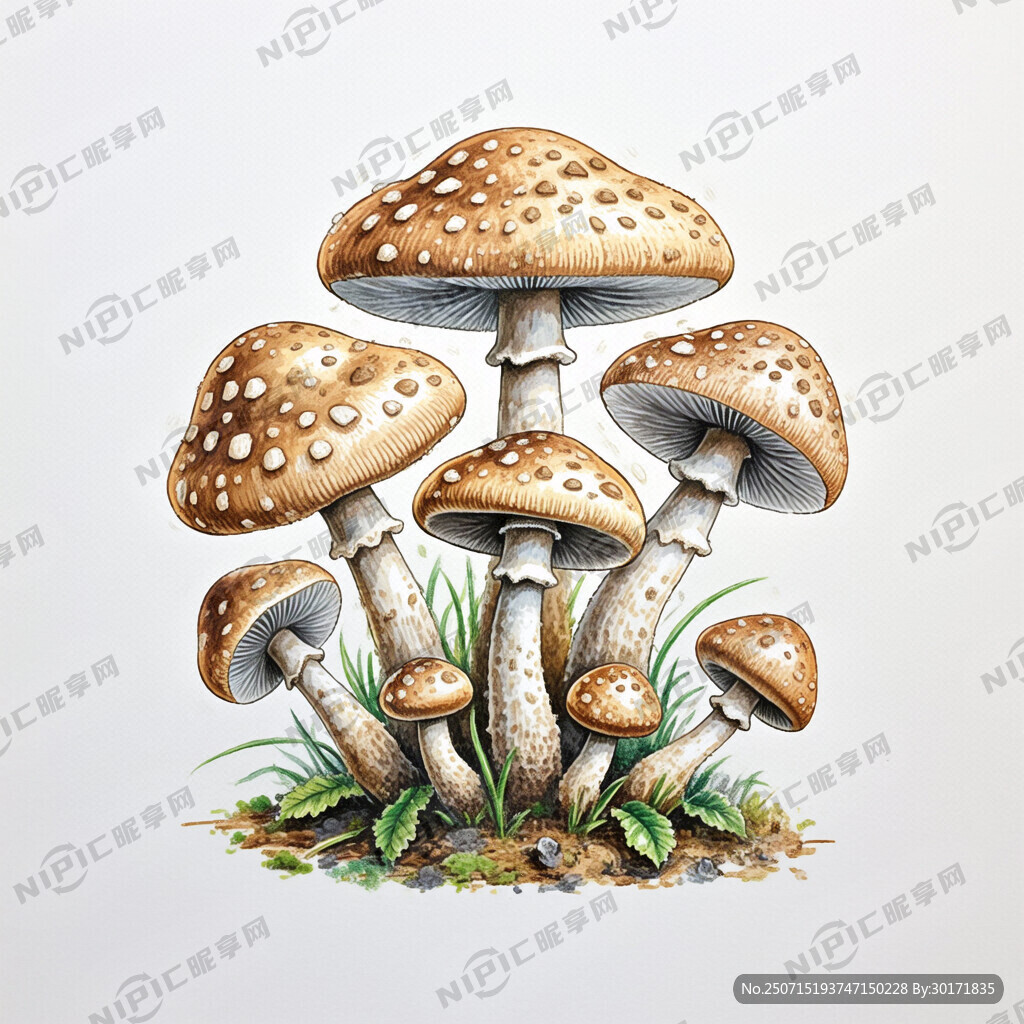蘑菇手绘插画