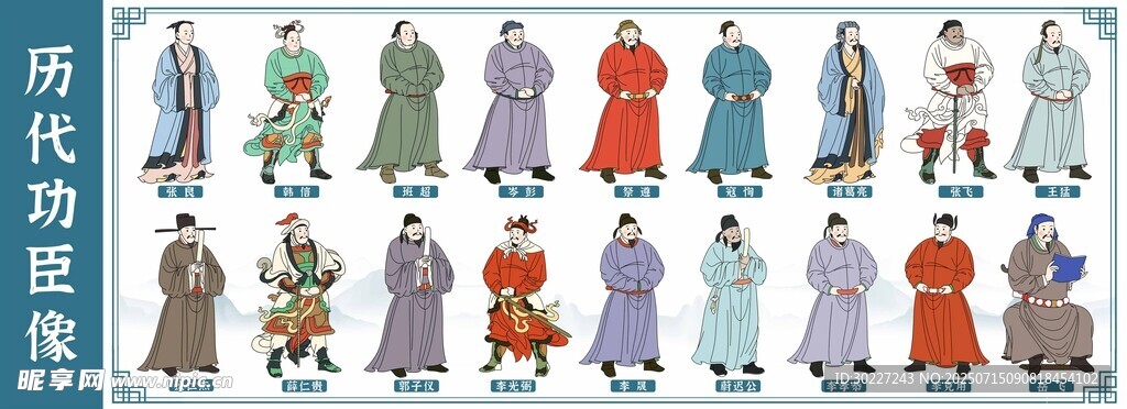 古代人物服饰展示