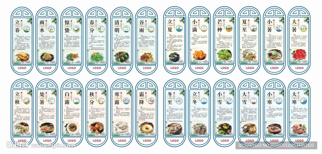 二十四节气食堂挂图