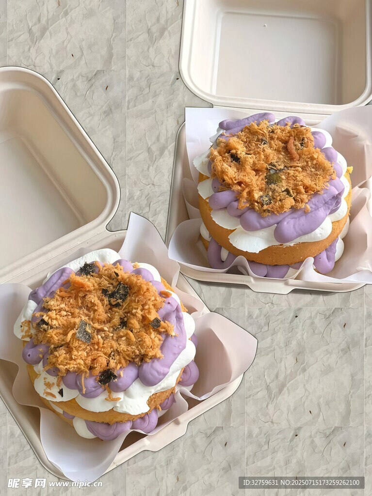 美味多层芋泥甜品